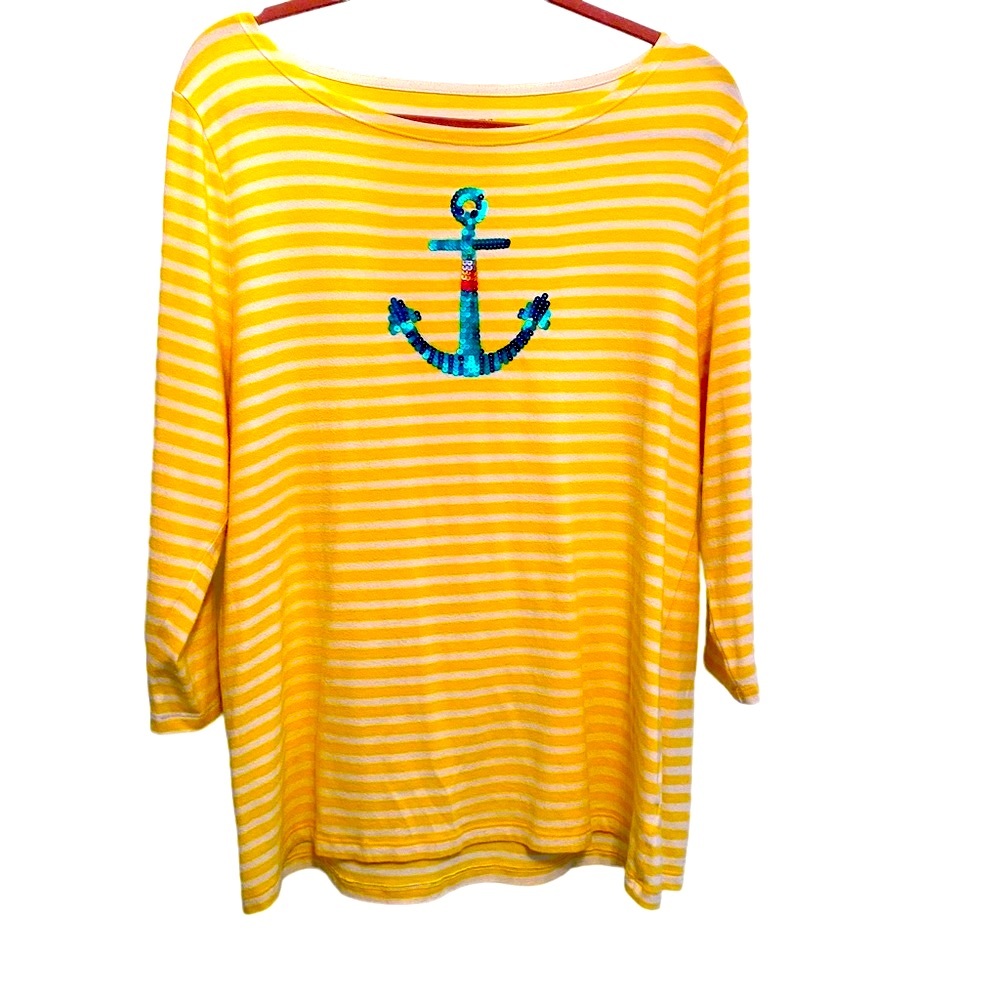 Nautical Cotton T shirt by Talbots